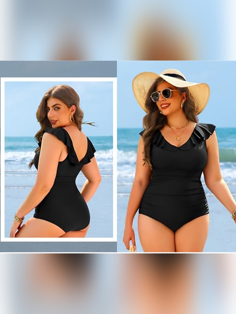 Daci Ruffled Sleeve Swimsuit